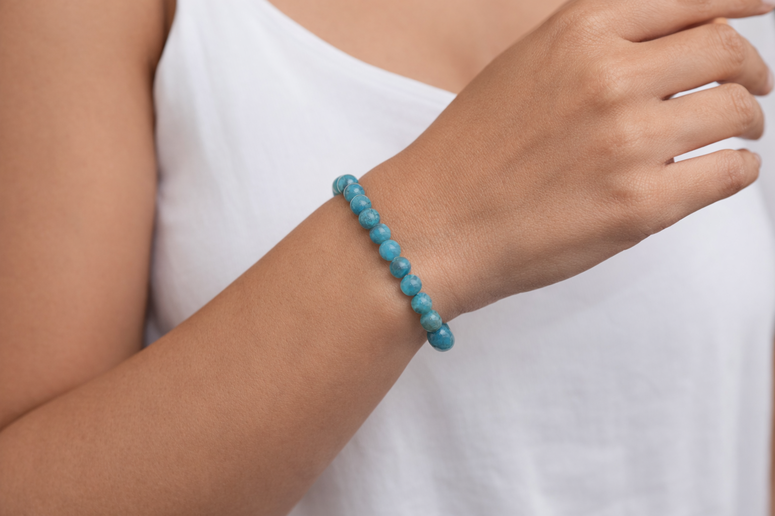 Blue Apatite Crystal Bracelets 4