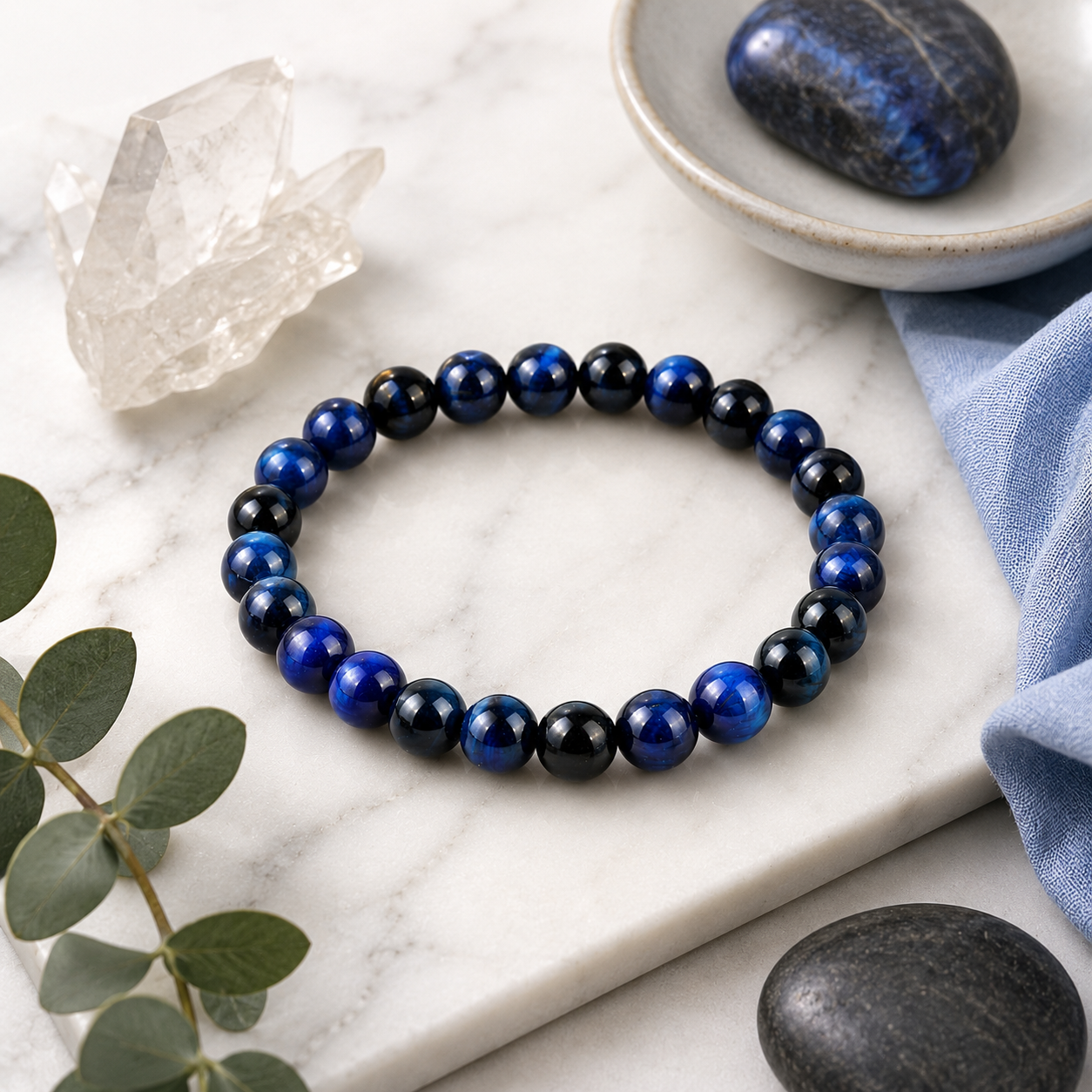 Blue Tiger Eye Bracelet 2