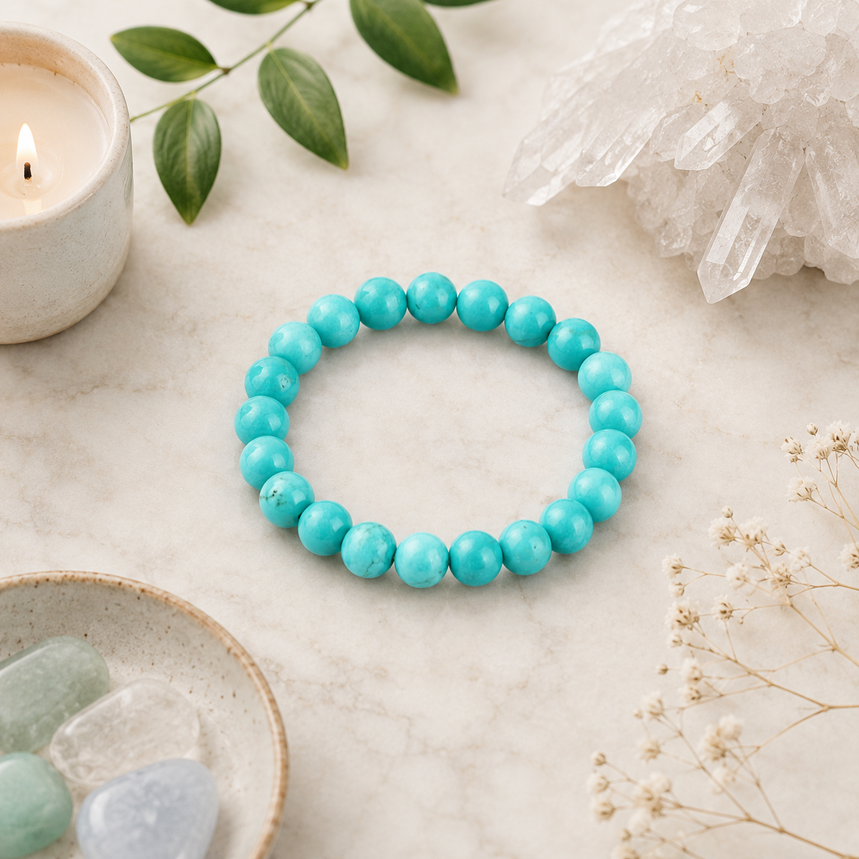 Turquoise (Feroza) Crystal Bracelet 3