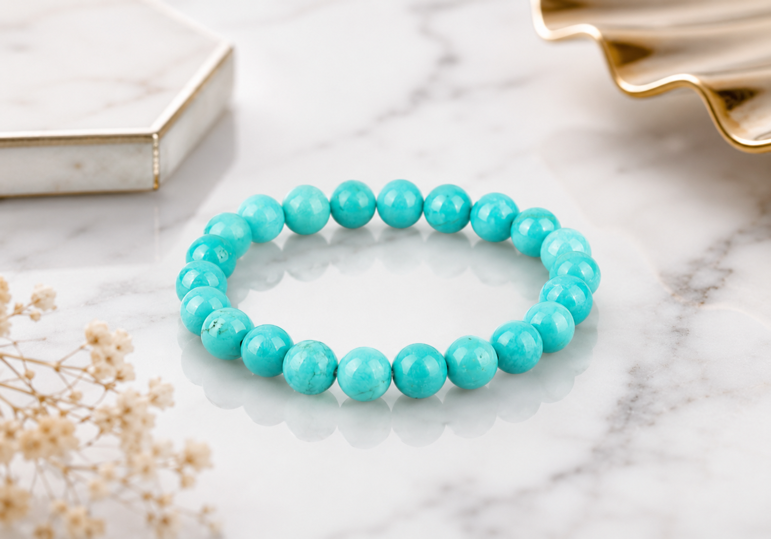 Turquoise (Feroza) Crystal Bracelet 4