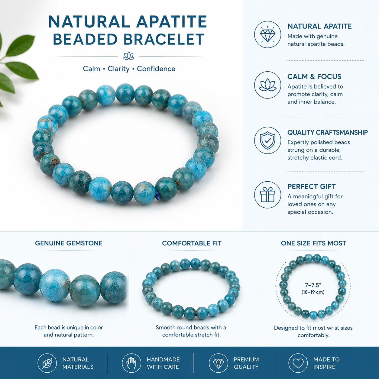 Blue Apatite Crystal Bracelets 2