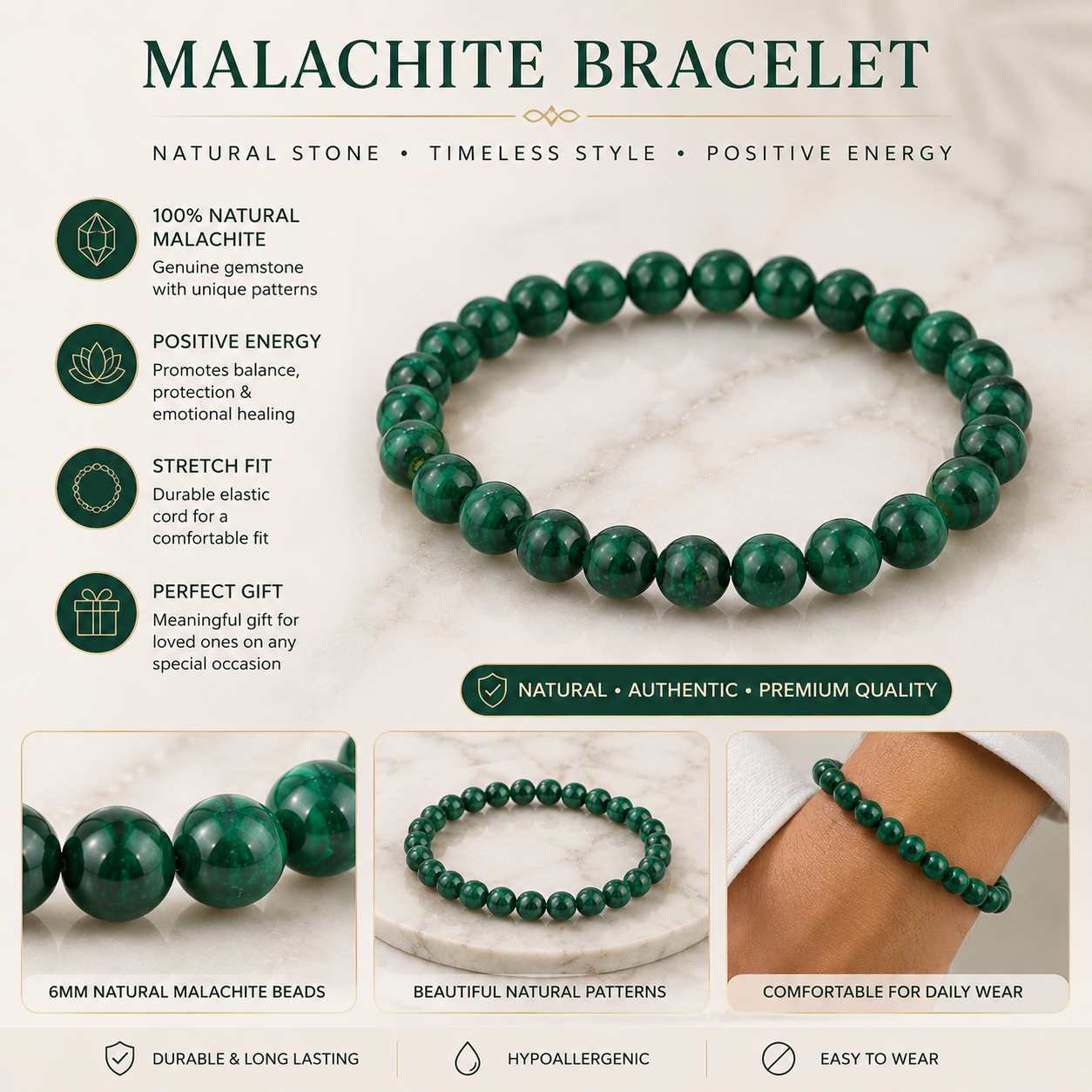 Malachite Crystal Bracelet 2