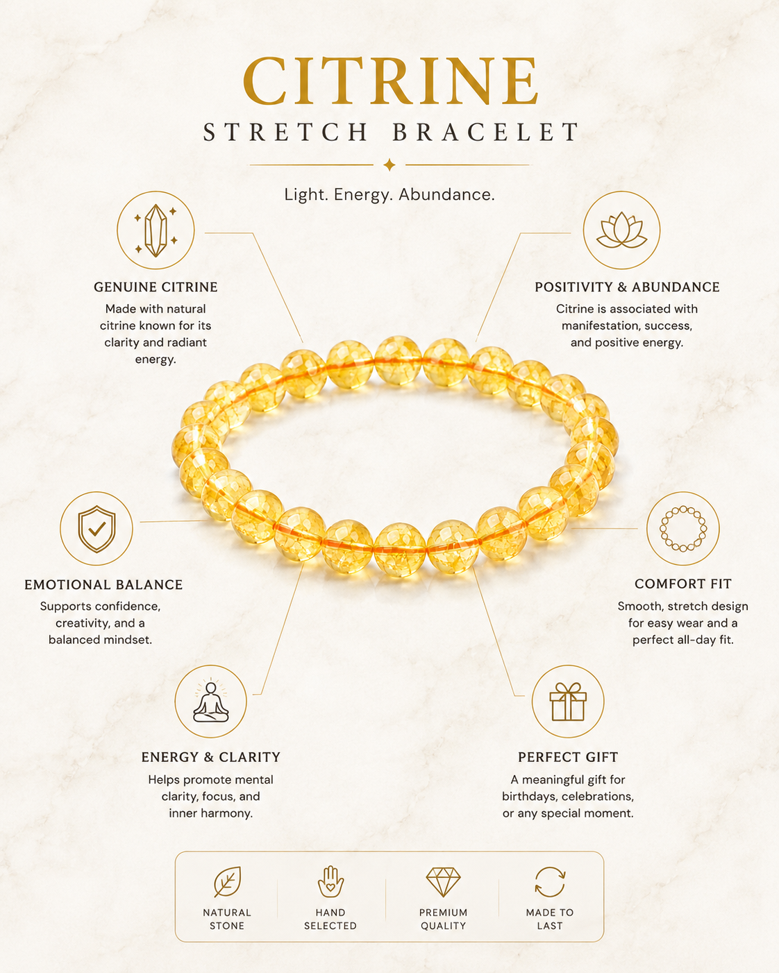 Citrine Crystal Bracelet 2