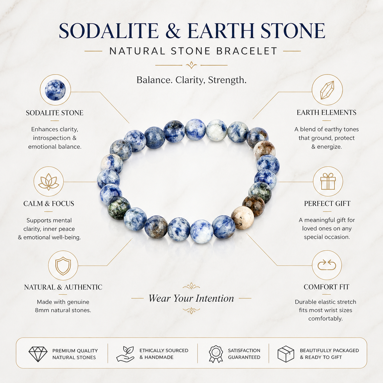 Sodalite Crystal Bracelet 2