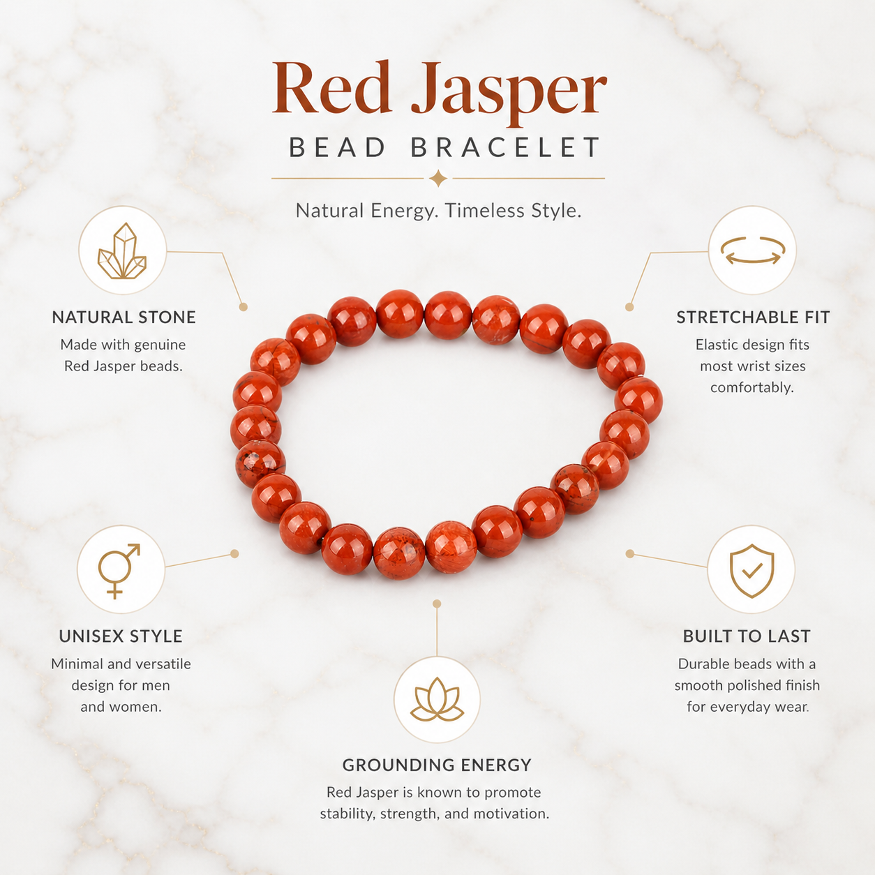 Red Jasper Crystal Bracelet 3