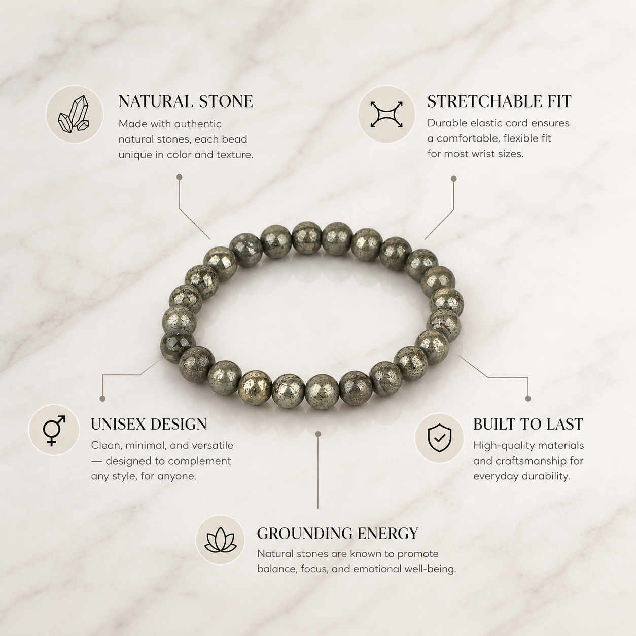 Pyrite Crystal Bracelet 2