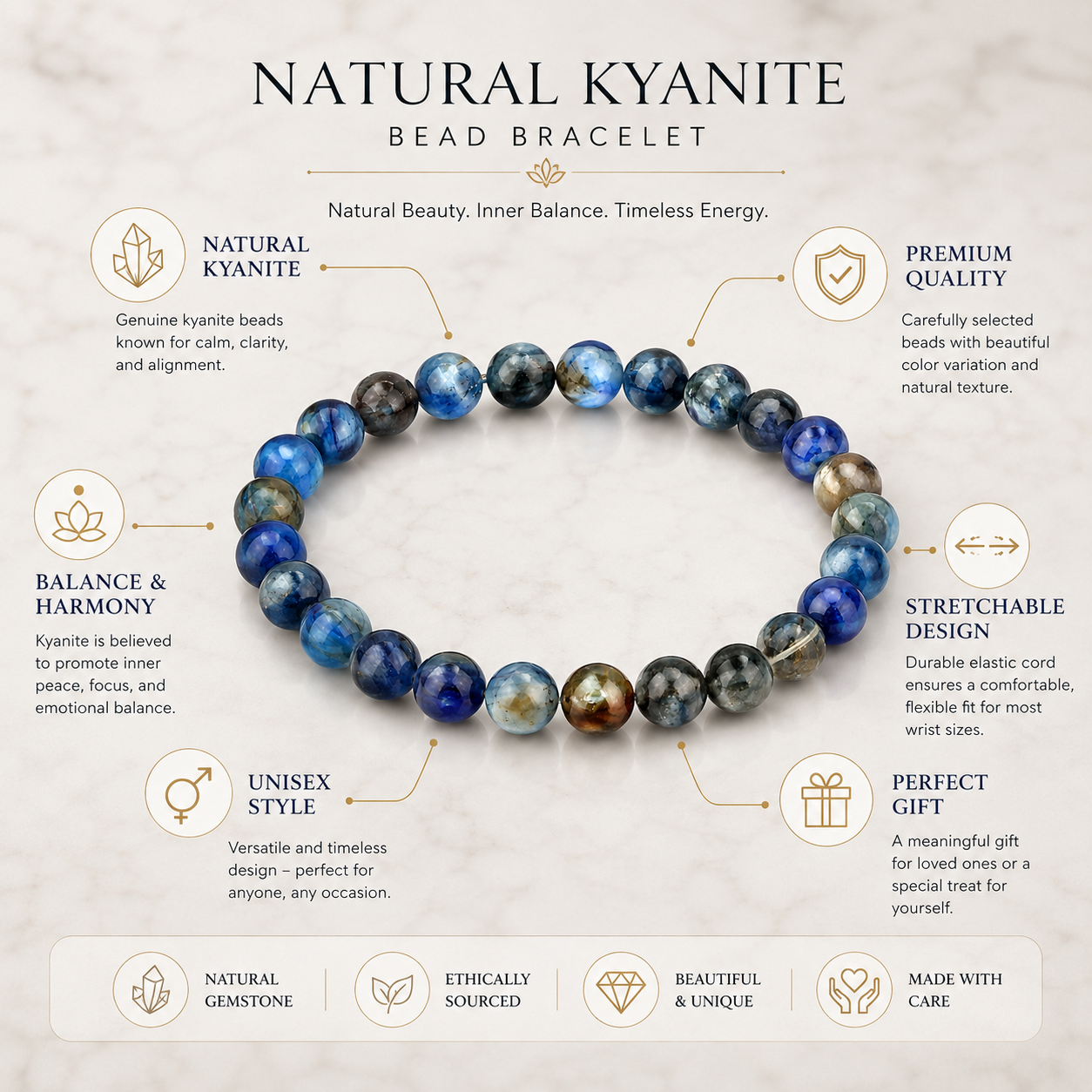Blue Kyanite Bracelet 2