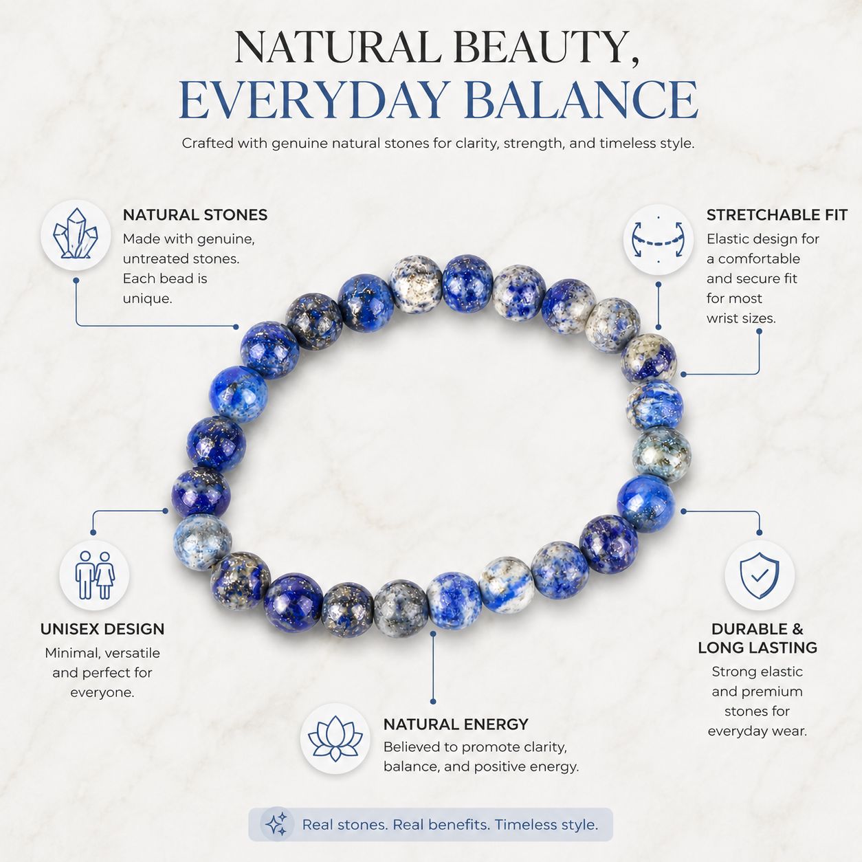 Lapis Lazuli Crystal Bracelet 2