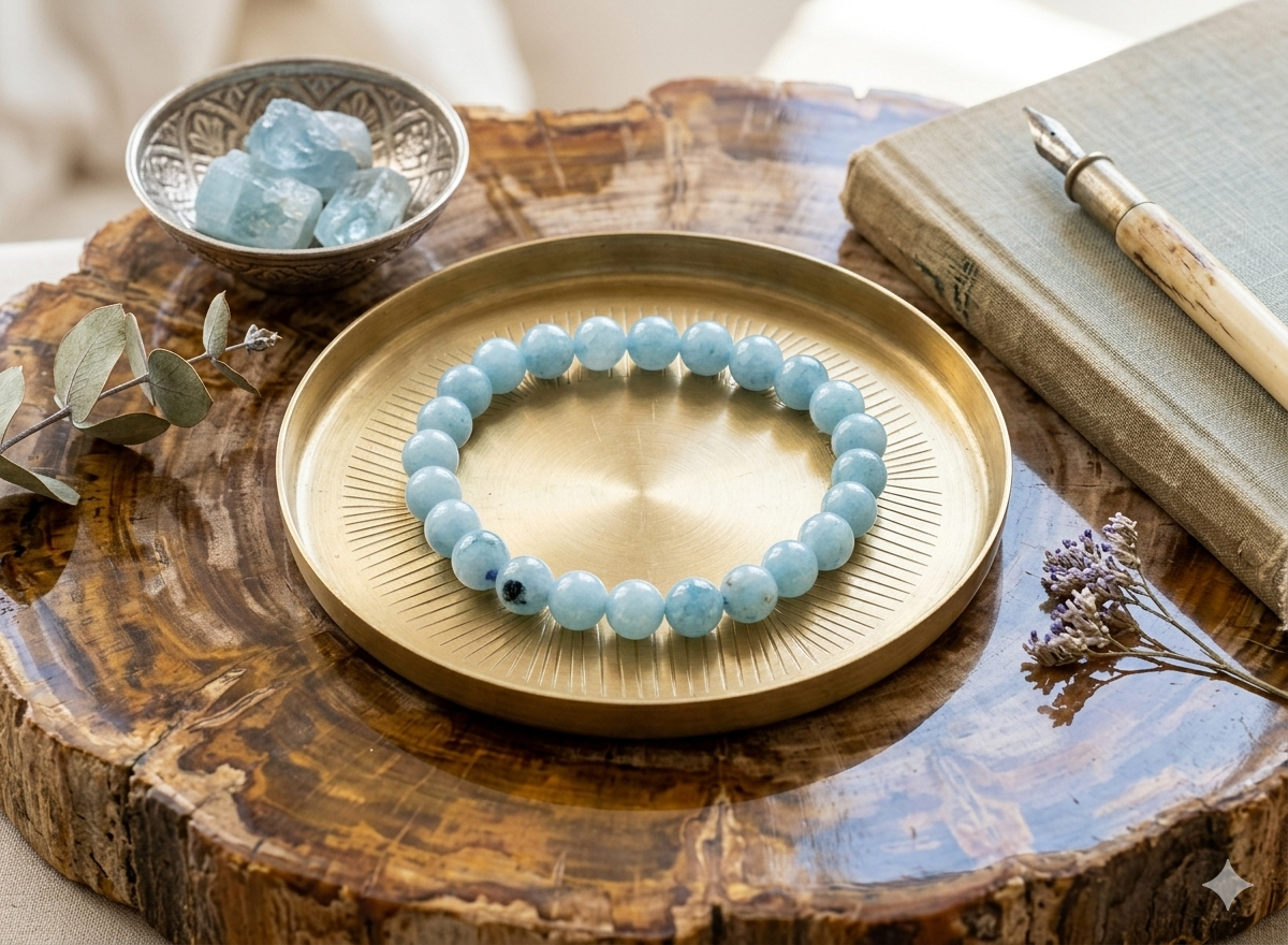 Aquamarine Crystal Bracelet 3